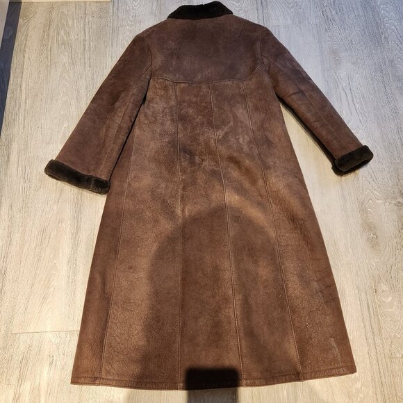 **SOLD** Vintage Sawyer of Napa Shearling Full Length Women's Coat Size S - Picture 3 of 14